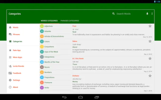 Daily Portuguese android App screenshot 1